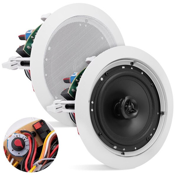 Main product image for Pyle PDIC63T 6.5" In-Wall / Ceiling Speaker Pair 8 Ohm / 70V248-498